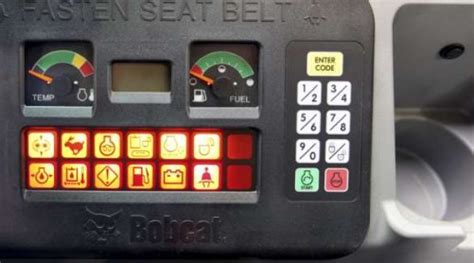 the light indicators on a bobcat excavator mini|bobcat traction control warning light.